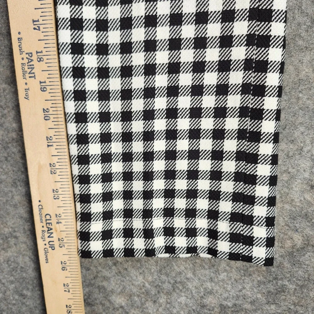 Kate Spade New York Gingham Cropped Pants‎ Women's Size 0 Black White Checkered
